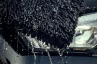 Waschhandschuh schwarz