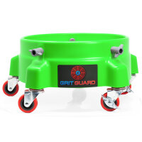 Grit Guard Black 5 Caster Bucket Dolly with decal grün