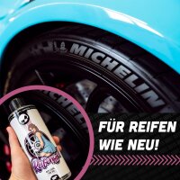 Reifenpflege Set - Nuke Guys Reifengel+ 3er Pack Applikatorschwamm + Edgeless GreyLow Mikrofasertuch grau 380GSM