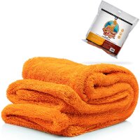 Wasch- und Trockenset: OneWax Just Clean Shampoo 500ml + Pr&auml;zisionshandschuh + Liquid Elements Orange Baby XL